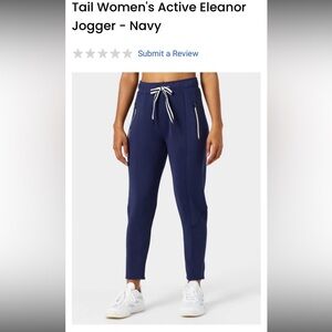 Women's Navy Jogger Pants with Drawstring